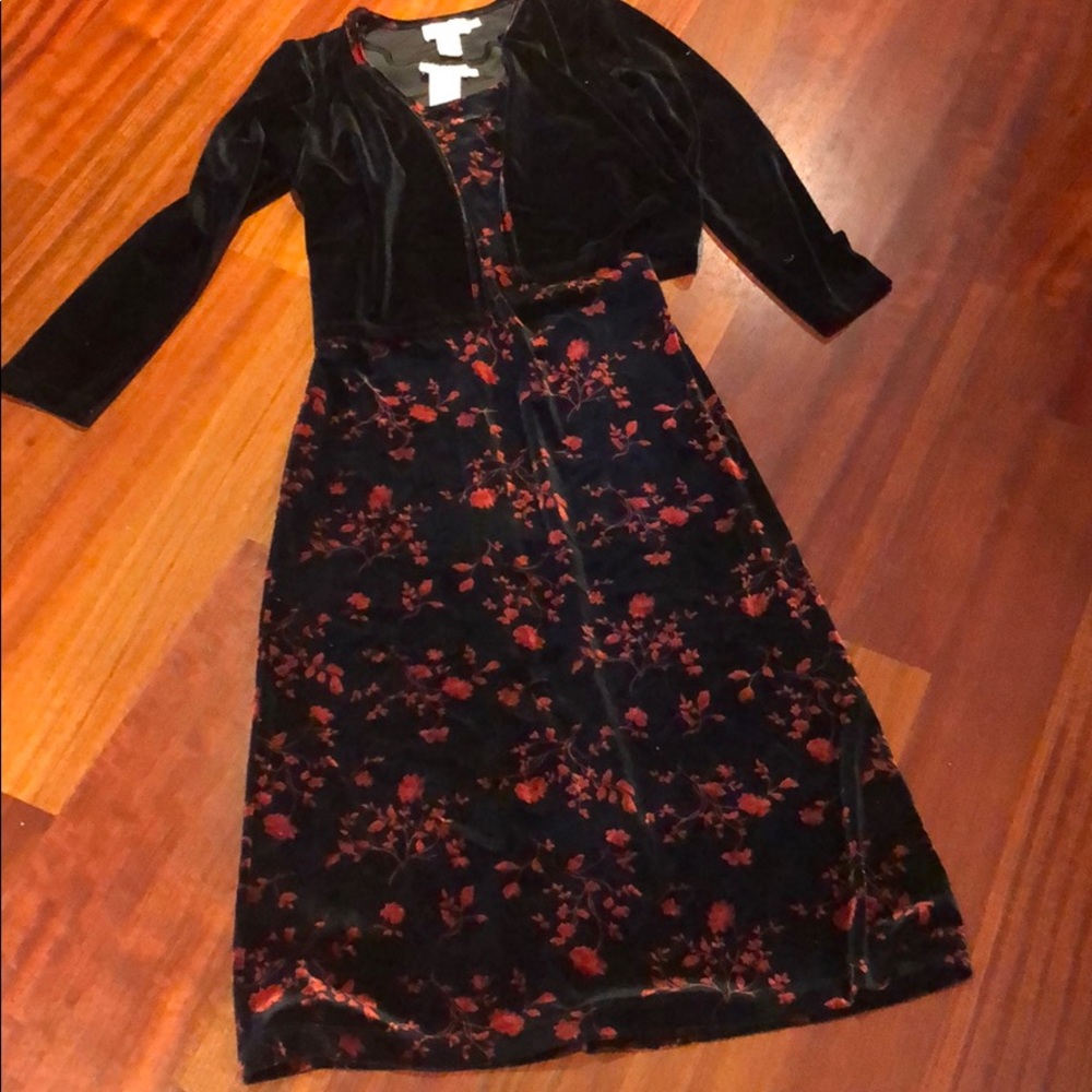 Tank top velour dress